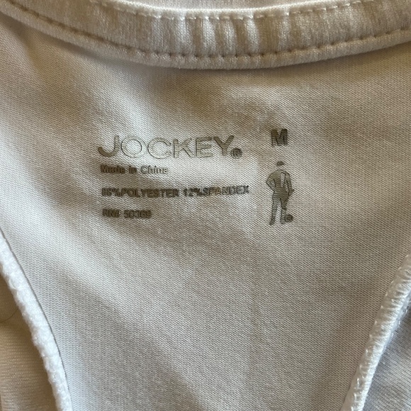 Jockey Racer Back Sports Tee. White. Size M - Picture 5 of 7